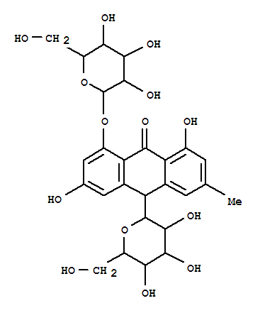 9(10H)-Anthracenone,10-b-D-glucopyranosyl-1-(b-D-glucopyranosyloxy)-3,8-dihydroxy-6-methyl-,(R)-