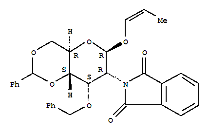 .beta.-D-Allopyranoside, 1-propenyl 2-deoxy-2-(1,3-dihydro-1,3-dioxo-2H-isoindol-2-yl)-3-O-(phenylmethyl)-4,6-O-(phenylmethylene)