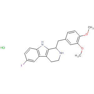 1H-Pyrido[3,4-b]indole,1-[(3,4-dimethoxyphenyl)methyl]-2,3,4,9-tetrahydro-6-iodo-,monohydrochloride