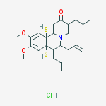 9,10-dimethoxy-3-(2-methylpropyl)-6,7-di(prop-2-en-1-yl)-7a,11a-disulfanyl-1,3,4,6,7,7a,11a,11b-octahydro-2H-pyrido[2,1-a]isoquinolin-2-one hydrochloride (1:1)