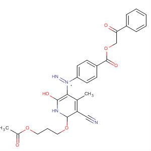 Benzoic acid,4-[[1-[3-(acetyloxy)propyl]-5-cyano-1,6-dihydro-2-hydroxy-4-methyl-6-oxo-3-pyridinyl]azo]-, 2-oxo-2-phenylethyl ester