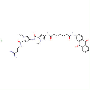 Heptanediamide,N-[5-[[[5-[[(3-amino-3-iminopropyl)amino]carbonyl]-1-methyl-1H-pyrrol-3-yl]amino]carbonyl]-1-methyl-1H-pyrrol-3-yl]-N'-(9,10-dihydro-9,10-dioxo-2-anthracenyl)-, monohydrochloride