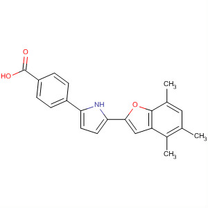 Benzoic acid, 4-[5-(4,5,7-trimethyl-2-benzofuranyl)-1H-pyrrol-2-yl]-