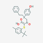 2H-PYRAN-2-ONE,3-[[2-(1,1-DIMETHYLETHYL)-5-METHYLPHENYL]THIO]-5,6-DIHYDRO-4-HYDROXY-6-(4-HYDROXYPHENYL)-6-(2-PHENYLETHYL)-