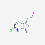 1H-Pyrrolo[2,3-b]pyridine, 6-chloro-3-(2-iodoethyl)-