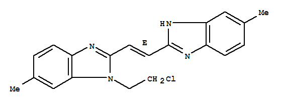 1-(2-chloroethyl)-6-methyl-2-[(E)-2-(6-methyl-1H-benzimidazol-2-yl)ethenyl]-1H-benzimidazole