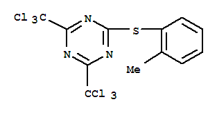 2-[(2-methylphenyl)sulfanyl]-4,6-bis(trichloromethyl)-1,3,5-triazine