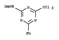 N-methyl-4-phenyl-6-(trichloromethyl)-1,3,5-triazin-2-amine