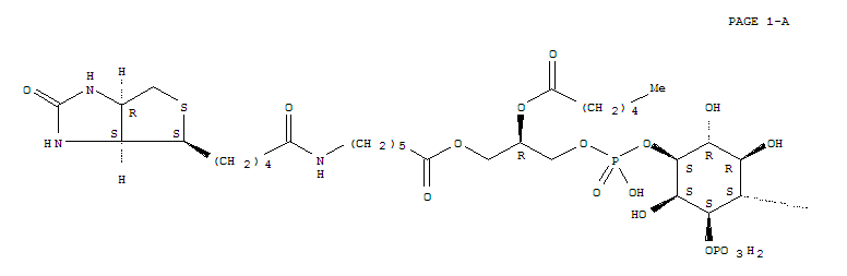 (2R)-2-(hexanoyloxy)-3-[(hydroxy{[(2R,3R,4S,5S,6S)-2,3,6-trihydroxy-4,5-bis(phosphonooxy)cyclohexyl]oxy}phosphoryl)oxy]propyl 6-({5-[(3aS,4S,6aR)-2-oxohexahydro-1H-thieno[3,4-d]imidazol-4-yl]pentanoyl}amino)hexanoate