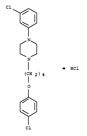 1-[4-(4-chlorophenoxy)butyl]-4-(3-chlorophenyl)piperazine hydrochloride (1:1)