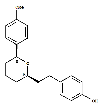 4-{2-[(2R)-6-(4-methoxyphenyl)tetrahydro-2H-pyran-2-yl]ethyl}phenol