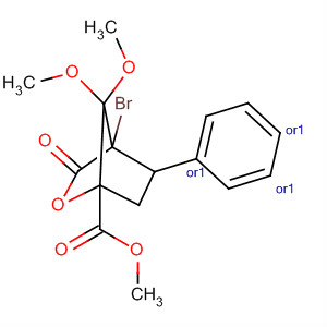 2-Oxabicyclo[2.2.1]heptane-1-carboxylic acid,4-bromo-7,7-dimethoxy-3-oxo-5-phenyl-, methyl ester, (1R,4R,5R)-rel-