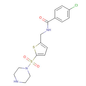 Benzamide, 4-chloro-N-[[5-(1-piperazinylsulfonyl)-2-thienyl]methyl]-