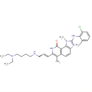 9H-Imidazo[4,5-h]isoquinolin-9-one,2-[(2-chloro-6-methylphenyl)amino]-7-[3-[[3-(diethylamino)propyl]methylamino]-1-propenyl]-1,8-dihydro-1,6-dimethyl-