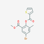4-bromo-2-(methoxycarbonyl)-6-methylphenyl thiophene-2-carboxylate
