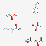 2-Propenoic acid, 2-methyl-, methyl ester, polymer with butyl 2-propenoate, ethenylbenzene, 1,2-propanediol mono(2-methyl-2-propenoate) and 2-propenoic acid