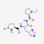 5-oxo-L-prolyl-N-{[(2S)-1-ethylpyrrolidin-2-yl]carbonyl}-3-(4H-imidazol-4-yl)-L-alaninamide
