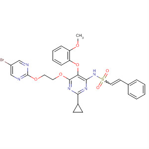 Ethenesulfonamide,N-[6-[2-[(5-bromo-2-pyrimidinyl)oxy]ethoxy]-2-cyclopropyl-5-(2-methoxyphenoxy)-4-pyrimidinyl]-2-phenyl-