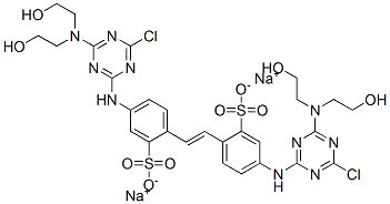 disodium 4,4-bis[[4-[bis(2-hydroxyethyl)amino]-6-chloro-1,3,5-triazin-2-yl]amino]stilbene-2,2-disulphonate