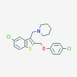 1-[[5-chloro-2-[(4-chlorophenoxy)methyl]-1-benzothiophen-3-yl]methyl]piperidine