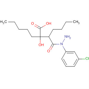 Heptanoic acid, 2-hydroxy-2-pentyl-, 2-(3-chlorophenyl)hydrazide