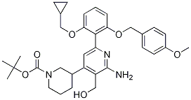 3-[2-Amino-6-[2-(cyclopropylmethoxy)-6-[(4-methoxyphenyl)methoxy]phenyl]-3-(hydroxymethyl)-4-pyridinyl]-1-piperidinecarboxylic acid tert-butyl ester