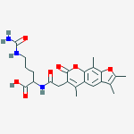 N~5~-carbamoyl-N~2~-[(2,3,5,9-tetramethyl-7-oxo-7H-furo[3,2-g]chromen-6-yl)acetyl]ornithine