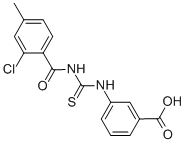 3-[[[(2-CHLORO-4-METHYLBENZOYL)AMINO]THIOXOMETHYL]AMINO]-BENZOIC ACID