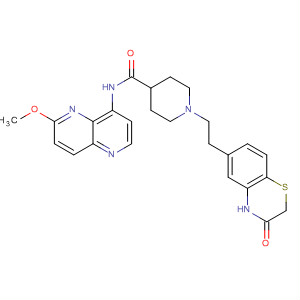 4-Piperidinecarboxamide,1-[2-(3,4-dihydro-3-oxo-2H-1,4-benzothiazin-6-yl)ethyl]-N-(6-methoxy-1,5-naphthyridin-4-yl)-