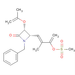 2-Azetidinone,4-[(1E)-2-methyl-3-[(methylsulfonyl)oxy]-1,3-butadienyl]-1-(phenylmethyl)-3-(2-propenyloxy)-, (3R,4S)-