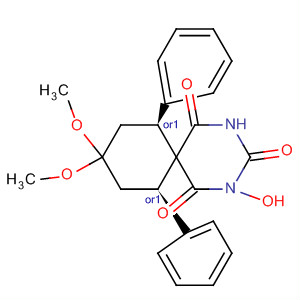2,4-Diazaspiro[5.5]undecane-1,3,5-trione,9,9-dimethoxy-7,11-diphenyl-, monohydrate, (7R,11S)-rel-