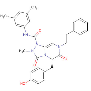 1,2,4-Triazolo[4,3-a]pyrazine-1(5H)-carboxamide,N-(3,5-dimethylphenyl)hexahydro-5-[(4-hydroxyphenyl)methyl]-2-methyl-3,6-dioxo-7-(2-phenylethyl)-, (5S)-