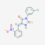 (5Z)-3-(3-chlorophenyl)-5-[(2-nitrophenyl)methylidene]-2-thioxoimidazolidin-4-one