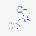 2,4-DIHYDRO-5-((2-METHYL-1H-INDOL-3-YL)METHYL)-4-(2-METHYLPHENYL)-3H-1,2,4-TRIAZOLE-3-THIONE