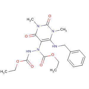 1,2-Hydrazinedicarboxylic acid,1-[1,2,3,4-tetrahydro-1,3-dimethyl-2,4-dioxo-6-[(phenylmethyl)amino]-5-pyrimidinyl]-, diethyl ester