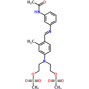 ({4-[(E)-{[3-(acetylamino)phenyl]imino}methyl]-3-methylphenyl}imino)diethane-2,1-diyl dimethanesulfonate