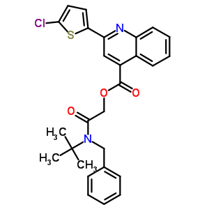 2-[benzyl(tert-butyl)amino]-2-oxoethyl 2-(5-chlorothiophen-2-yl)quinoline-4-carboxylate
