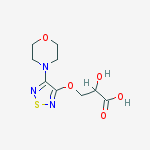 2-hydroxy-3-{[4-(morpholin-4-yl)-1,2,5-thiadiazol-3-yl]oxy}propanoic acid