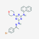2-n-[1-(4-bromophenyl)ethylideneamino]-6-morpholin-4-yl-4-n-naphthalen-1-yl-1,3,5-triazine-2,4-diamine