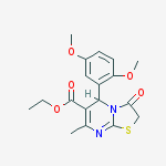 ethyl 5-(2,5-dimethoxyphenyl)-7-methyl-3-oxo-2,3-dihydro-5H-[1,3]thiazolo[3,2-a]pyrimidine-6-carboxylate
