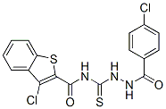 BENZOIC ACID 4-CHLORO-,2-[[[(3-CHLOROBENZO[B]THIOPHEN-2-YL)CARBONYL]AMINO]THIOXOMETHYL]HYDRAZIDE