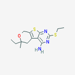 6-ethyl-2-ethylsulfanyl-6-methyl-5,8-dihydropyrano[4,5]thieno[1,2-c]pyrimidin-4-amine