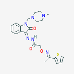 N'-{(3Z)-1-[(4-methylpiperazin-1-yl)methyl]-2-oxo-1,2-dihydro-3H-indol-3-ylidene}-2-({[(1E)-1-thiophen-2-ylethylidene]amino}oxy)acetohydrazide