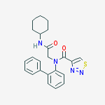 1,2,3-THIADIAZOLE-4-CARBOXAMIDE,N-[1,1-BIPHENYL]-2-YL-N-[2-(CYCLOHEXYLAMINO)-2-OXOETHYL]-