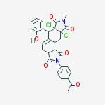 2-(4-acetylphenyl)-6a,9a-dichloro-6-(2-hydroxyphenyl)-8-methyl-3a,4,6,6a,9a,10,10a,10b-octahydroisoindolo[5,6-e]isoindole-1,3,7,9(2H,8H)-tetrone