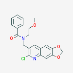 BENZAMIDE, N-[(6-CHLORO-1,3-DIOXOLO[4,5-G]QUINOLIN-7-YL)METHYL]-N-(2-METHOXYETHYL)-