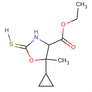 4-Oxazolidinecarboxylic acid, 5-cyclopropyl-5-methyl-2-thioxo-, ethylester, trans-