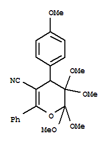 2,2,3,3-tetramethoxy-4-(4-methoxyphenyl)-6-phenyl-3,4-dihydro-2H-pyran-5-carbonitrile