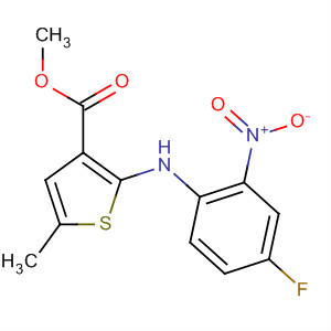 3-Thiophenecarboxylic acid, 2-[(4-fluoro-2-nitrophenyl)amino]-5-methyl-,methyl ester