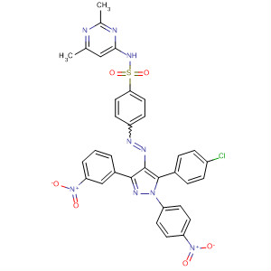 Benzenesulfonamide,4-[[5-(4-chlorophenyl)-3-(3-nitrophenyl)-1-(4-nitrophenyl)-1H-pyrazol-4-yl]azo]-N-(2,6-dimethyl-4-pyrimidinyl)-